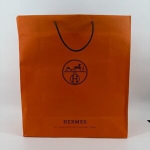 HERMÈS‎ Paris Shopping Gift Bag Authentic Orange 16.5"x19"x6.5"
